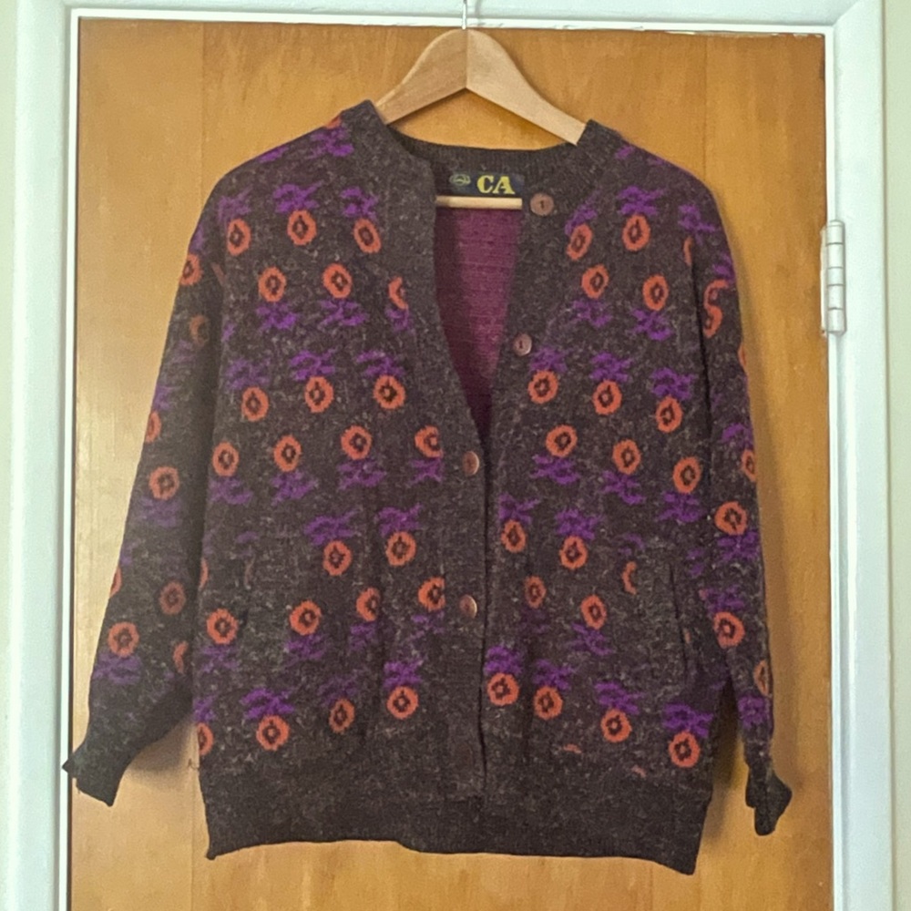 Vintage Print Cardigan
